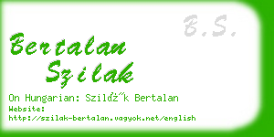 bertalan szilak business card